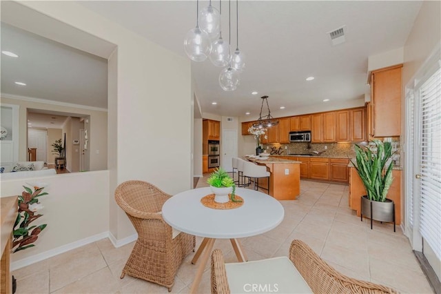 2142 Root St, Fullerton, CA 92833 - dining area with light tile patterned flooring, recessed lighting, and healthy amount of natural light