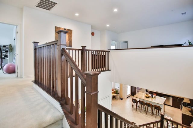 233 47th St, Long Beach, CA 90805 - stairs featuring recessed lighting