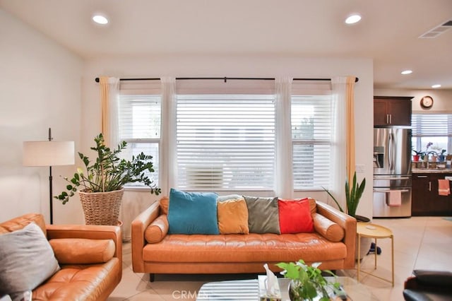 233 47th St, Long Beach, CA 90805 - living area with light tile patterned floors and recessed lighting