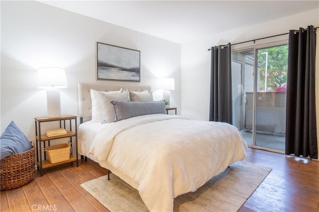 148 N Mine Canyon Rd Unit C, Orange, CA 92869 - bedroom featuring access to outside and hardwood / wood-style flooring