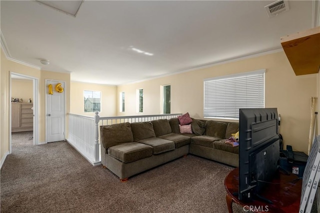 1649 Wrentree Way, Hemet, CA 92545 - living area with ornamental molding and carpet