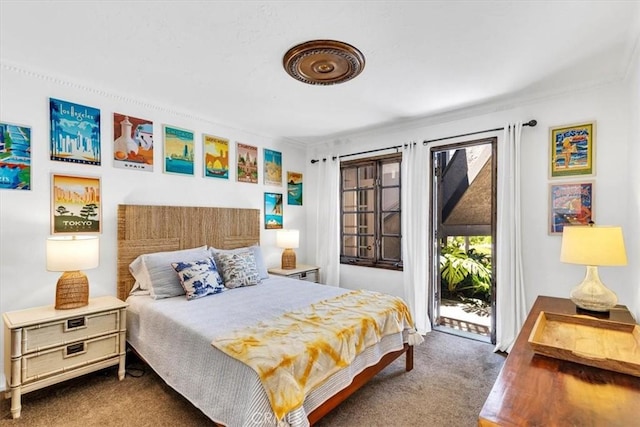 210 W Avenida Gaviota, San Clemente, CA 92672 - carpeted bedroom with access to outside and ornamental molding
