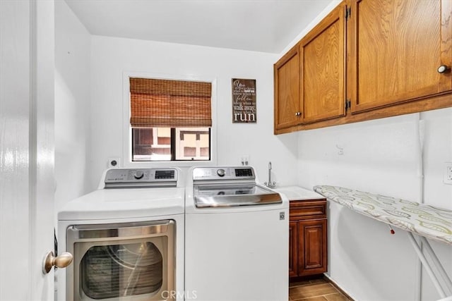 210 W Avenida Gaviota, San Clemente, CA 92672 - washroom featuring cabinet space, separate washer and dryer, and wood finished floors