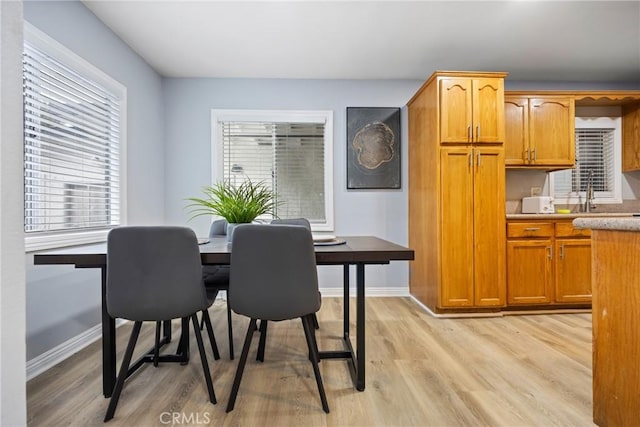 107 E Johnson St, Compton, CA 90220 - dining space featuring baseboards and light wood-style flooring