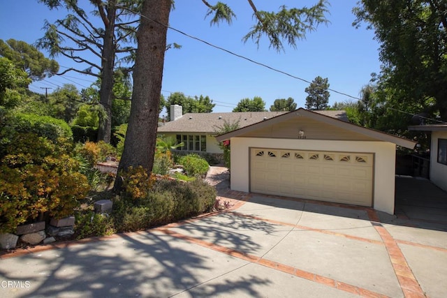 3628 El Caminito Ln, Crescenta, CA 91214 - ranch-style house with stucco siding and a chimney