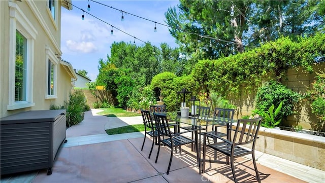 103 Sabiosa, Irvine, CA 92618 - fenced backyard with a patio area and outdoor dining space