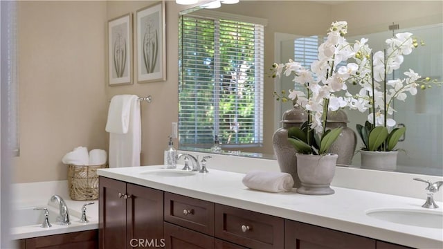 103 Sabiosa, Irvine, CA 92618 - bathroom featuring double vanity and a tub