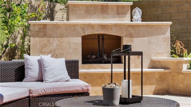 103 Sabiosa, Irvine, CA 92618 - view of patio with a tiled fireplace