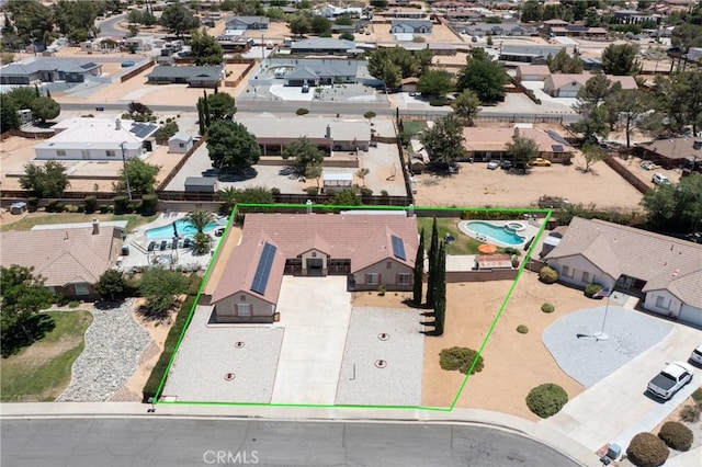 13161 Mugu Ct, Apple Valley, CA 92308 - aerial perspective of suburban area featuring property boundaries highlighted