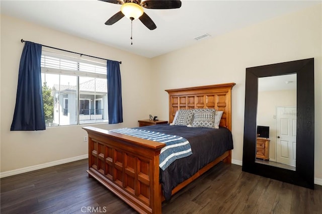 20000 Plum Canyon Rd Unit 1827, Saugus, CA 91350 - bedroom with wood finished floors and ceiling fan