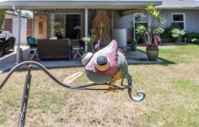 15713 Tuba St, North Hills, CA 91343 - view of grassy yard with a patio