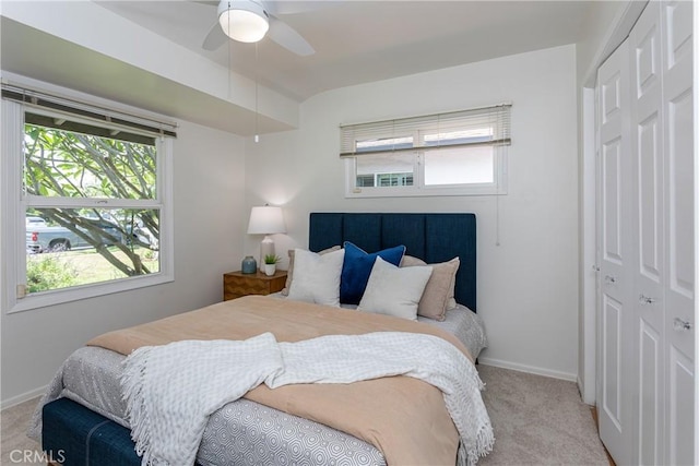 15713 Tuba St, North Hills, CA 91343 - carpeted bedroom featuring a closet and a ceiling fan