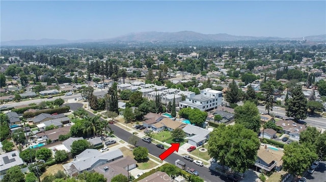 15713 Tuba St, North Hills, CA 91343 - aerial view of residential area featuring a mountainous background