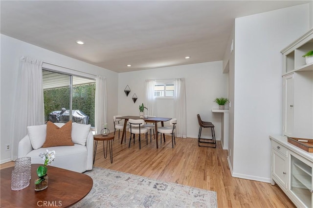 15713 Tuba St, North Hills, CA 91343 - living room featuring light wood-type flooring and recessed lighting