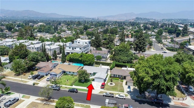 15713 Tuba St, North Hills, CA 91343 - aerial view of residential area featuring a mountain backdrop