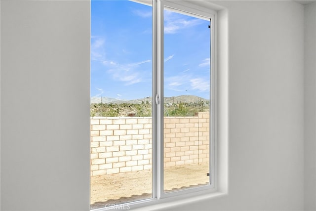 7432 Desert Sky Dr, Yucca Valley, CA 92284 - doorway with a mountain view