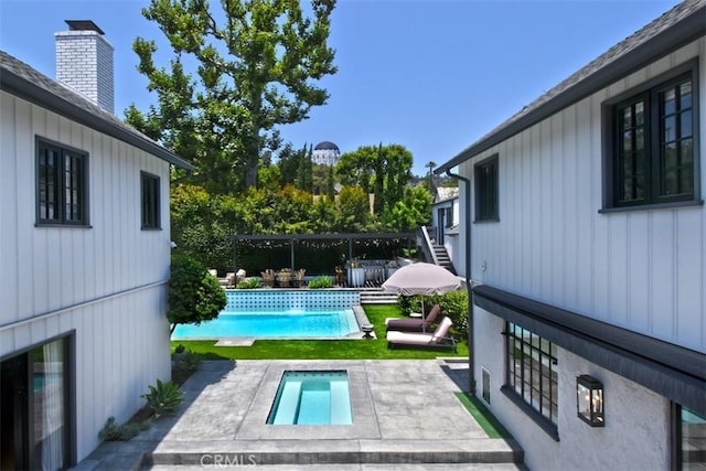 5005 Los Feliz Blvd, Los Angeles, CA 90027 - view of pool featuring an in-ground hot tub