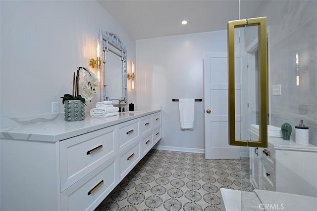 5005 Los Feliz Blvd, Los Angeles, CA 90027 - bathroom featuring vanity and tile patterned floors