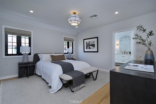 5005 Los Feliz Blvd, Los Angeles, CA 90027 - bedroom featuring light wood-type flooring and recessed lighting