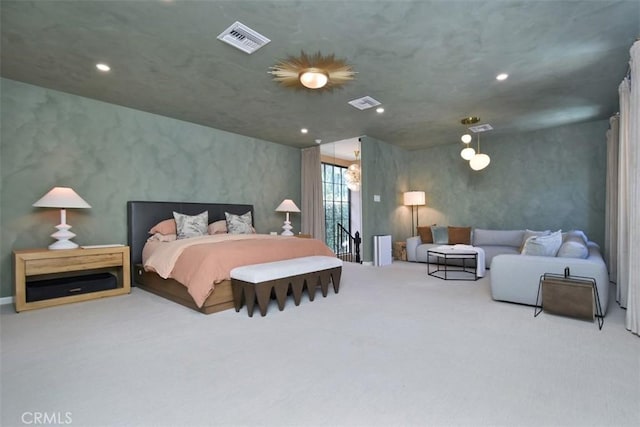 5005 Los Feliz Blvd, Los Angeles, CA 90027 - carpeted bedroom with recessed lighting