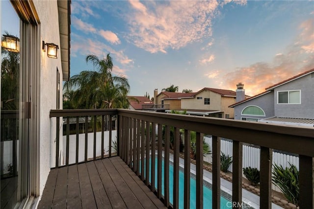 754 Manecita Cir, Perris, CA 92571 - deck featuring an outdoor pool