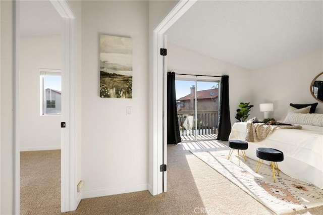 754 Manecita Cir, Perris, CA 92571 - hallway featuring carpet floors and lofted ceiling