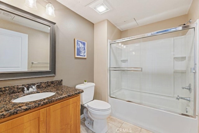 12688 Chapman Ave Unit 3403, Garden Grove, CA 92840 - full bathroom with vanity, tile patterned flooring, and enclosed tub / shower combo