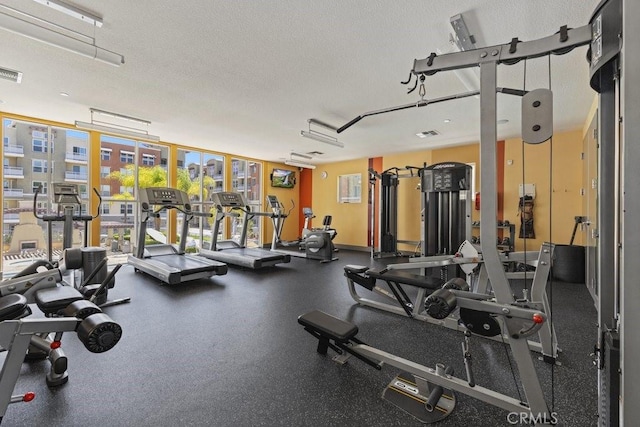 12688 Chapman Ave Unit 3403, Garden Grove, CA 92840 - gym with a textured ceiling
