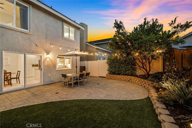 42 Beech Dr, Aliso Viejo, CA 92656 - patio terrace at dusk with a patio area