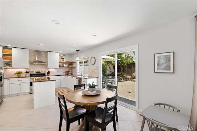 42 Beech Dr, Aliso Viejo, CA 92656 - dining room with light tile patterned flooring and recessed lighting
