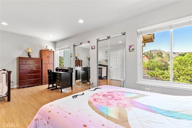 20623 Russ Jay St, Saugus, CA 91350 - bedroom featuring light wood-style flooring and recessed lighting