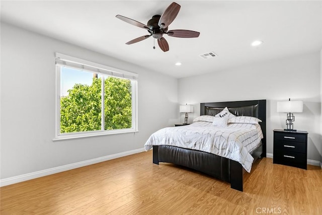 20623 Russ Jay St, Saugus, CA 91350 - bedroom featuring light wood finished floors, recessed lighting, and ceiling fan