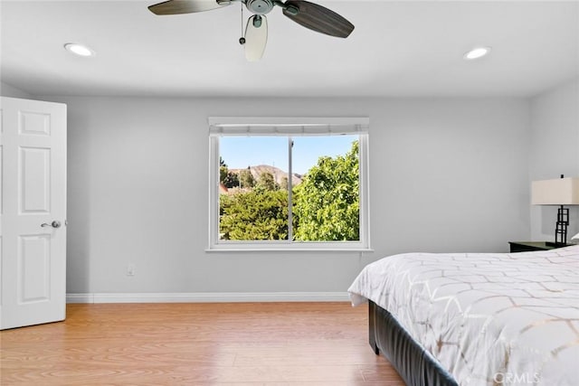 20623 Russ Jay St, Saugus, CA 91350 - bedroom featuring wood finished floors, recessed lighting, and ceiling fan