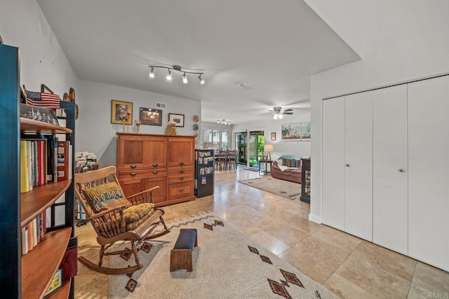 151 Camino Vista Real, Chula Vista, CA 91910 - living area featuring ceiling fan and light tile patterned floors