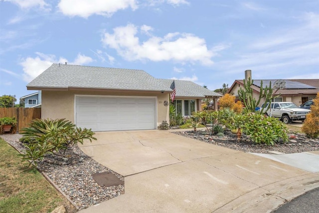 151 Camino Vista Real, Chula Vista, CA 91910 - view of front facade featuring stucco siding, an attached garage, concrete driveway, and a shingled roof