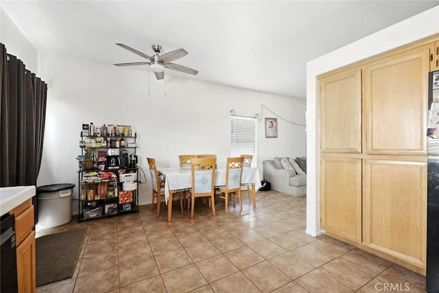 25780 Jumano Dr, Moreno Valley, CA 92551 - dining room featuring a ceiling fan and light tile patterned floors