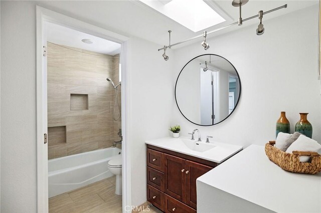 312 N Francisca Ave Unit 1, Redondo Beach, CA 90277 - full bath with vanity,  shower combination, and a skylight