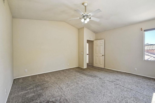 2053 Sequoia St, San Marcos, CA 92078 - spare room with ceiling fan, carpet, and lofted ceiling