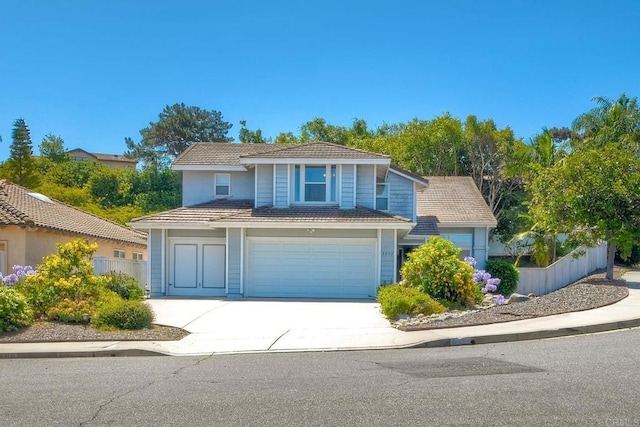 2053 Sequoia St, San Marcos, CA 92078 - traditional home with driveway, an attached garage, and a tile roof
