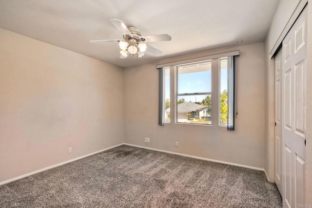 2053 Sequoia St, San Marcos, CA 92078 - unfurnished bedroom with a closet, carpet flooring, and ceiling fan
