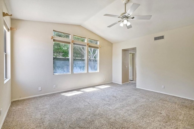 2053 Sequoia St, San Marcos, CA 92078 - carpeted spare room featuring vaulted ceiling and ceiling fan