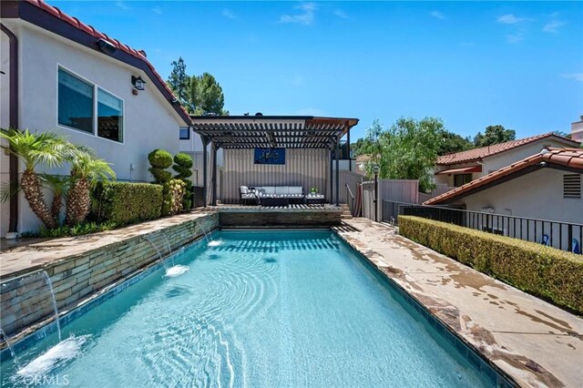 3532 Mesquite Dr, Calabasas, CA 91302 - view of pool featuring a pergola