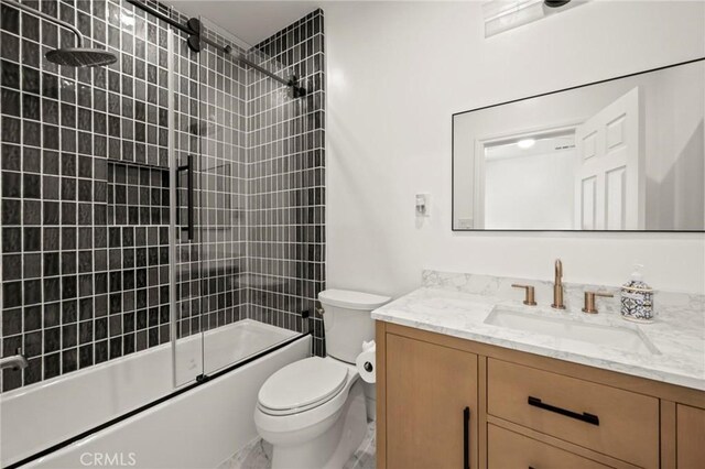 3532 Mesquite Dr, Calabasas, CA 91302 - bathroom with vanity and enclosed tub / shower combo