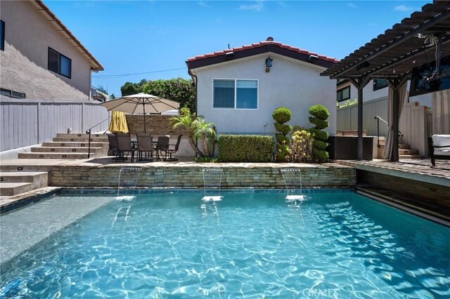 3532 Mesquite Dr, Calabasas, CA 91302 - view of swimming pool featuring a patio area