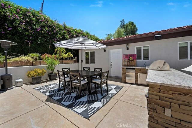 3532 Mesquite Dr, Calabasas, CA 91302 - view of patio / terrace featuring area for grilling and outdoor dining space