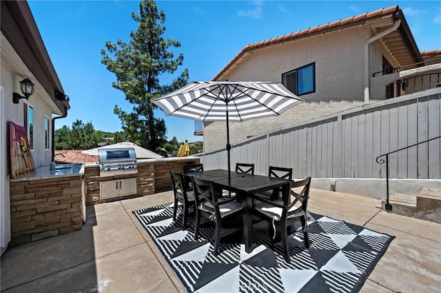 3532 Mesquite Dr, Calabasas, CA 91302 - view of patio / terrace featuring an outdoor kitchen and outdoor dining area