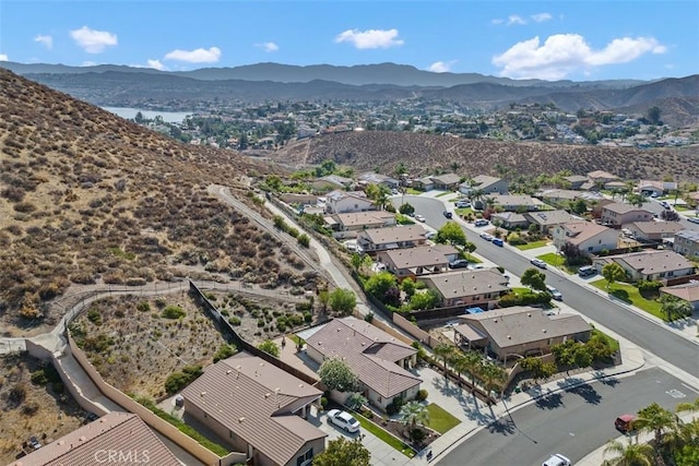 23317 Badger Creek Ln, Menifee, CA 92587 - aerial view of residential area with a water and mountain view