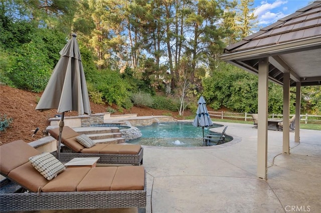 1624 Alessandro Rd, Redlands, CA 92373 - view of swimming pool with a patio area and a pool with connected hot tub