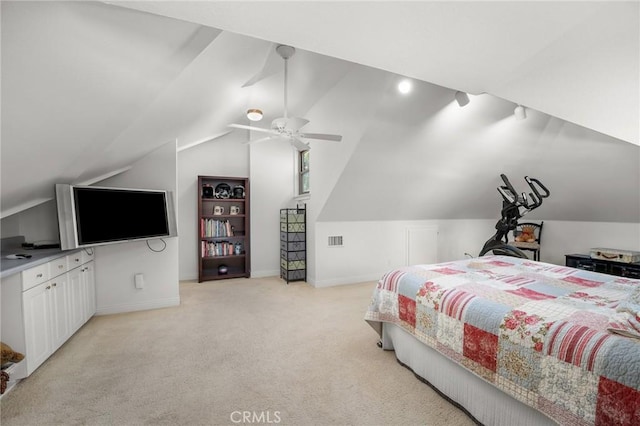 1624 Alessandro Rd, Redlands, CA 92373 - bedroom with light colored carpet and lofted ceiling