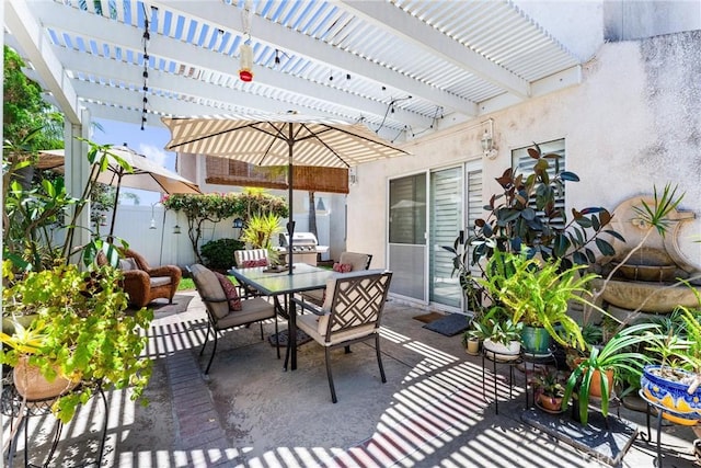 861 Shade Tree Way, Corona, CA 92878 - view of patio / terrace with outdoor dining area and a pergola